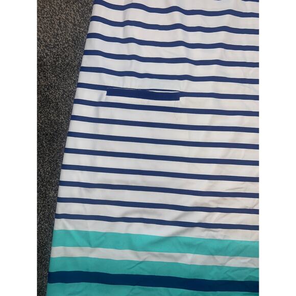 CABANA LIFE® STRIPED SHORT SLEEVE TUNIC COVER-UP size xl - Picture 2 of 3